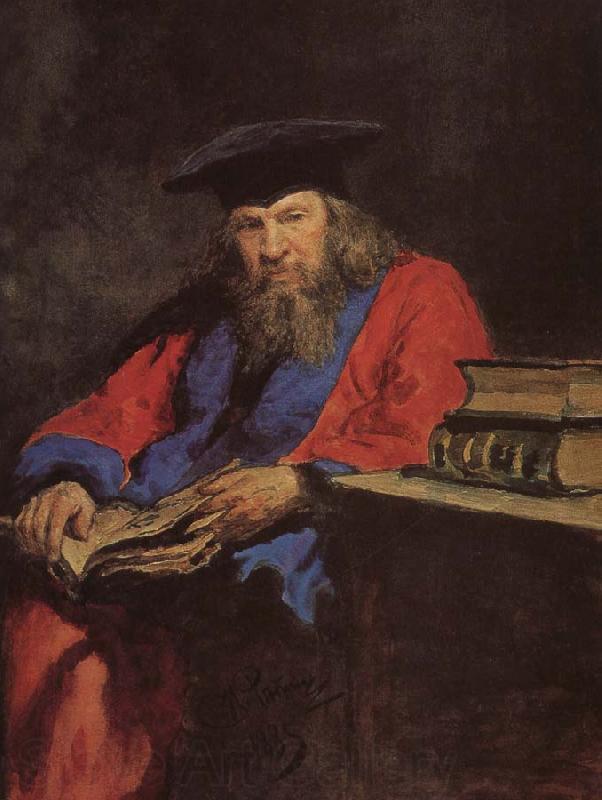 Ilia Efimovich Repin Mendeleev portrait France oil painting art